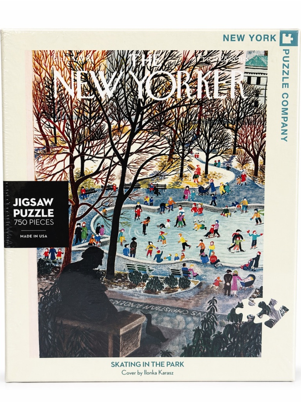 New Yorker Skating in the Park 750 Piece Puzzle Ilonka Karasz NIB Sealed